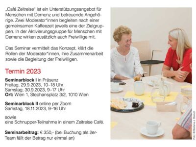 Train-the-Trainer-Seminar „Café Zeitreise“